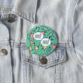 Badge Rond 7,6 Cm Vert Feuille Pastel (En situation)