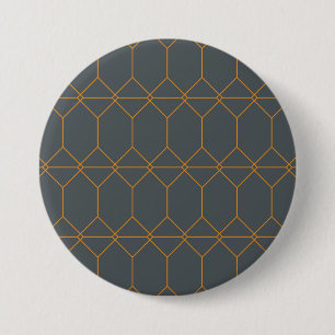 Badge Rond 7,6 Cm Vert, or, simple, rétro, élégante illustration