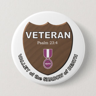 Badge Rond 7,6 Cm Vétéran