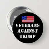Badge Rond 7,6 Cm Veterans Against Trump Button (Devant & derrière)