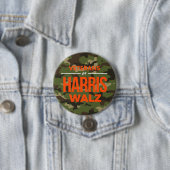 Badge Rond 7,6 Cm Vétérans de Harris Walz Camo (En situation)