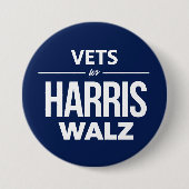 Badge Rond 7,6 Cm Vets pour Harris Walz (Devant)