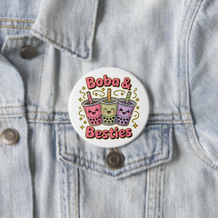 Badge Rond 7,6 Cm Vibes BOBA & Besties - Parfait pour les amateurs d