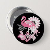 Badge Rond 7,6 Cm Vibes de flamant rose uniquement rose flamingo noi (Devant & derrière)