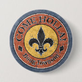 Badge Rond 7,6 Cm Viens Holla ! Logo Fleur-de-lis Circle (Devant)