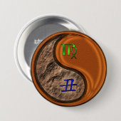 Badge Rond 7,6 Cm Vierge & Bœuf de Bois (Devant & derrière)
