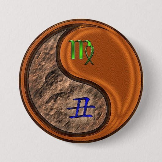 Badge Rond 7,6 Cm Vierge & Bœuf de Bois (Devant)