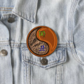 Badge Rond 7,6 Cm Vierge & Bœuf de Bois (En situation)