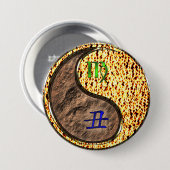 Badge Rond 7,6 Cm Vierge & Bœuf de Feu (Devant & derrière)