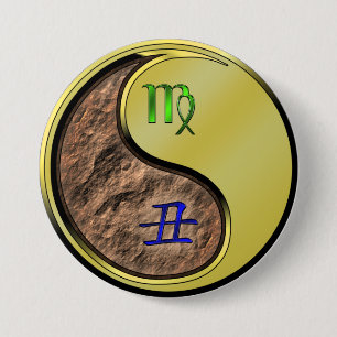 Badge Rond 7,6 Cm Vierge & Bœuf de Métal