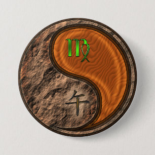 Badge Rond 7,6 Cm Vierge & Cheval de Bois