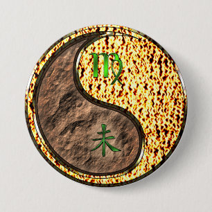 Badge Rond 7,6 Cm Vierge & Chèvre de Feu