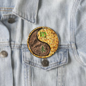 Badge Rond 7,6 Cm Vierge & Chèvre de Feu (En situation)