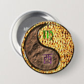 Badge Rond 7,6 Cm Vierge & Coq de Feu (Devant & derrière)