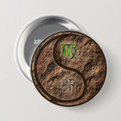 Badge Rond 7,6 Cm Vierge & Lapin de Terre (Devant & derrière)