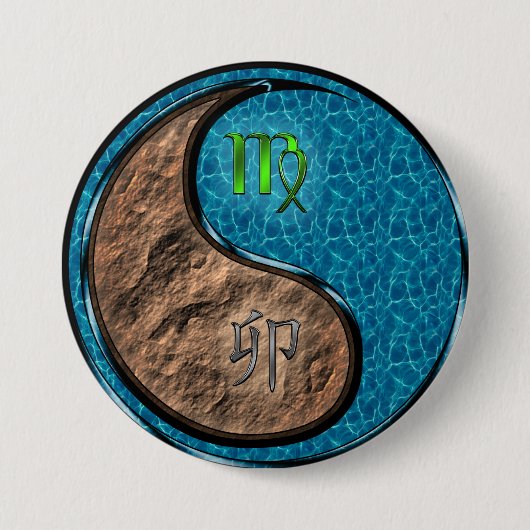 Badge Rond 7,6 Cm Vierge & Lapin d'eau (Devant)
