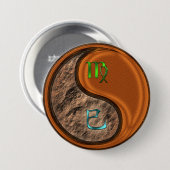 Badge Rond 7,6 Cm Vierge & Serpent de Bois (Devant & derrière)