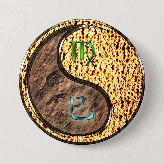 Badge Rond 7,6 Cm Vierge & Serpent de feu (Devant)