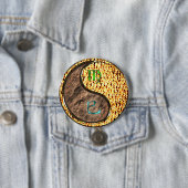 Badge Rond 7,6 Cm Vierge & Serpent de feu (En situation)