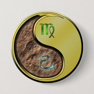 Badge Rond 7,6 Cm Vierge & Serpent de Métal