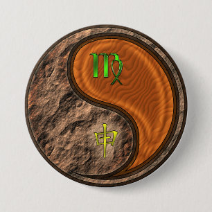 Badge Rond 7,6 Cm Vierge & Singe de Bois