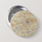 Badge Rond 7,6 Cm Village et zone du lac Saranac à Adirondacks (Devant & derrière)