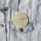 Badge Rond 7,6 Cm Village et zone du lac Saranac à Adirondacks (En situation)