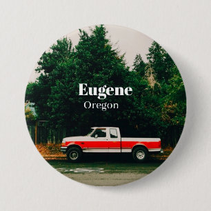 Badge Rond 7,6 Cm Ville universitaire d'Eugene - Oregon