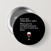Badge Rond 7,6 Cm Vins amusants définition de l'amateur de vin (Devant & derrière)