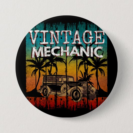 BADGE ROND 7,6 CM VINTAGE MECHANIC (Devant)