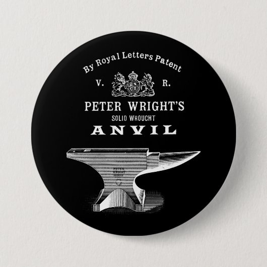 Badge Rond 7,6 Cm Vintage Peter Wright Anvil Blacksmithing (Devant)