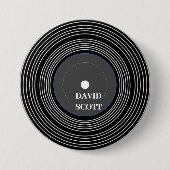 Badge Rond 7,6 Cm Vinyle Lp noir personnalisé (Devant)