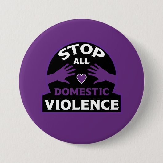 Badge Rond 7,6 Cm Violence domestique (Devant)