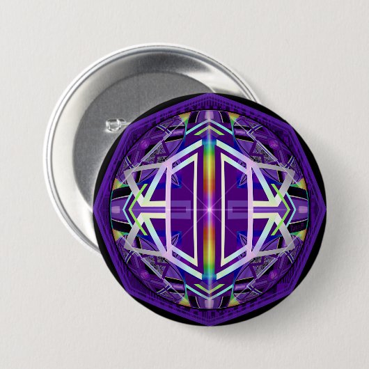 Badge Rond 7,6 Cm Violet W3 (Devant & derrière)