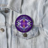 Badge Rond 7,6 Cm Violet W3 (En situation)