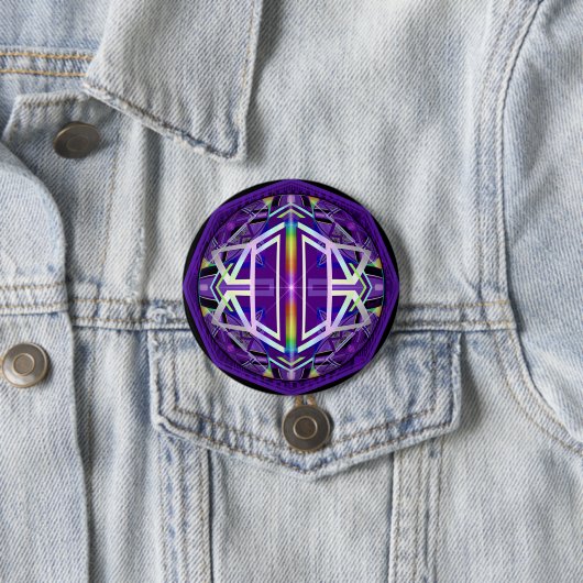 Badge Rond 7,6 Cm Violet W3 (En situation)