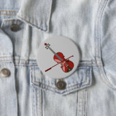 Badge Rond 7,6 Cm Violon (En situation)