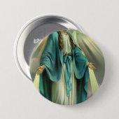 Badge Rond 7,6 Cm Virgin Mary (Devant & derrière)