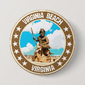 Badge Rond 7,6 Cm Virginia Beach (Devant)