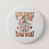 Badge Rond 7,6 Cm Vis Simplement, Fleur Sauvage (Devant)