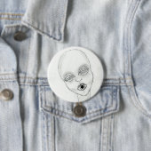 Badge Rond 7,6 Cm Visage doux (En situation)