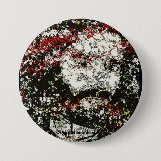 Badge Rond 7,6 Cm Visage du Christ (Devant)