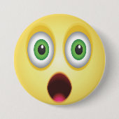 Badge Rond 7,6 Cm Visage Émoticône Surpris (Devant)