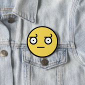 Badge Rond 7,6 Cm Visage impressionnant de désapprobation (En situation)