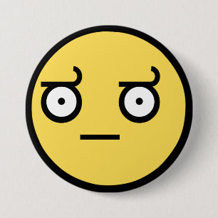 Badge Rond 7,6 Cm Visage impressionnant de désapprobation