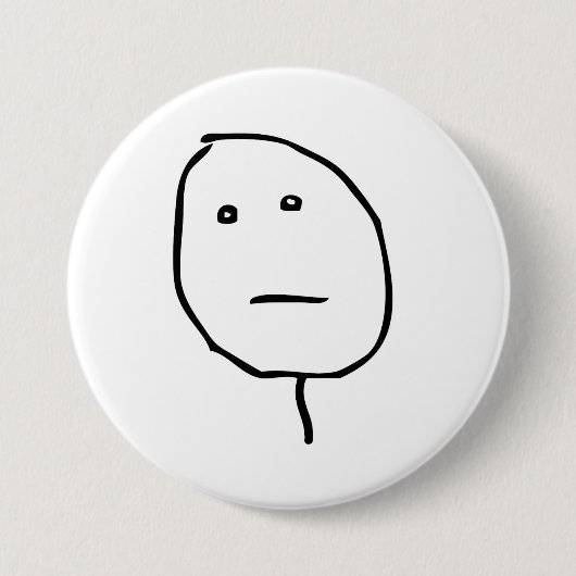 Badge Rond 7,6 Cm Visage Meme de rage de visage de tisonnier (Devant)