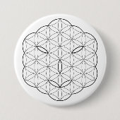 Badge Rond 7,6 Cm Visage sacré - Arcturien, Bl-Tr. (Devant)