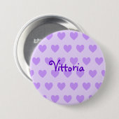 Badge Rond 7,6 Cm Vittoria en violet (Devant & derrière)