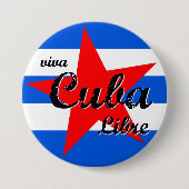 Badge Rond 7,6 Cm Viva Cuba Libre (Devant)