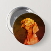 Badge Rond 7,6 Cm Vizsla (Devant & derrière)